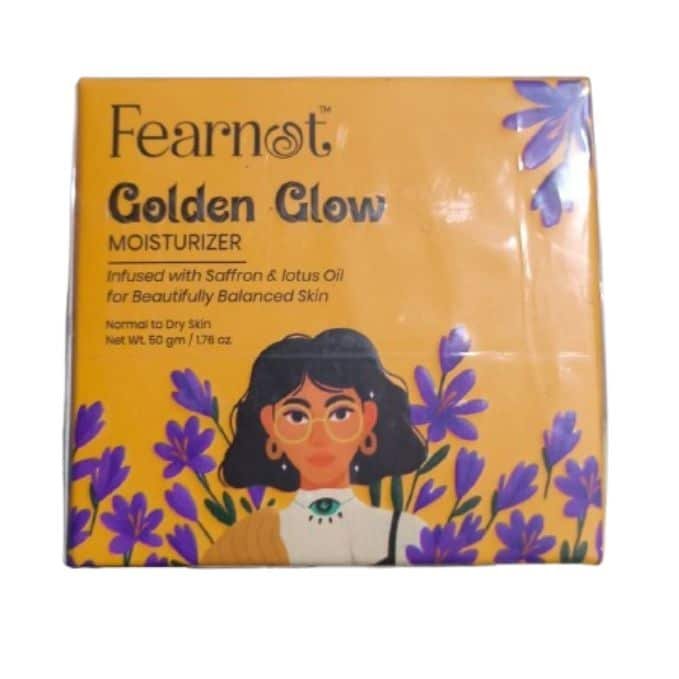 Fearnot Golden Glow Moisturizer – 50g | With Saffron & Lotus Oil | For Balanced, Radiant Skin