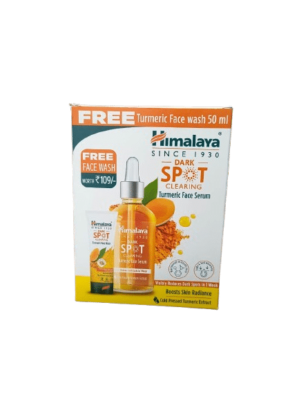 Himalaya Dark Spot Clearing Turmeric Face Serum 15ml & Free Dark Spot Clearing Turmeric Face Wash 50ml
