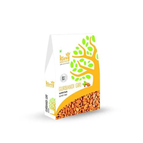 Kinguncle Afghan Gurbandi Almonds Giri 250g – Premium Gold Class Choti Giri Badam | Natural & Unpolished | Nutrient-Rich Dry Fruits for Brain, Heart & Immunity
