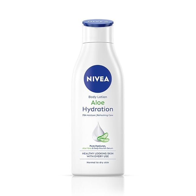 NIVEA Aloe Hydration Body Lotion 200ml – 72H Deep Moisturization with Aloe Vera | Refreshing, Non-Sticky Summer Care | Suitable for Men & Women