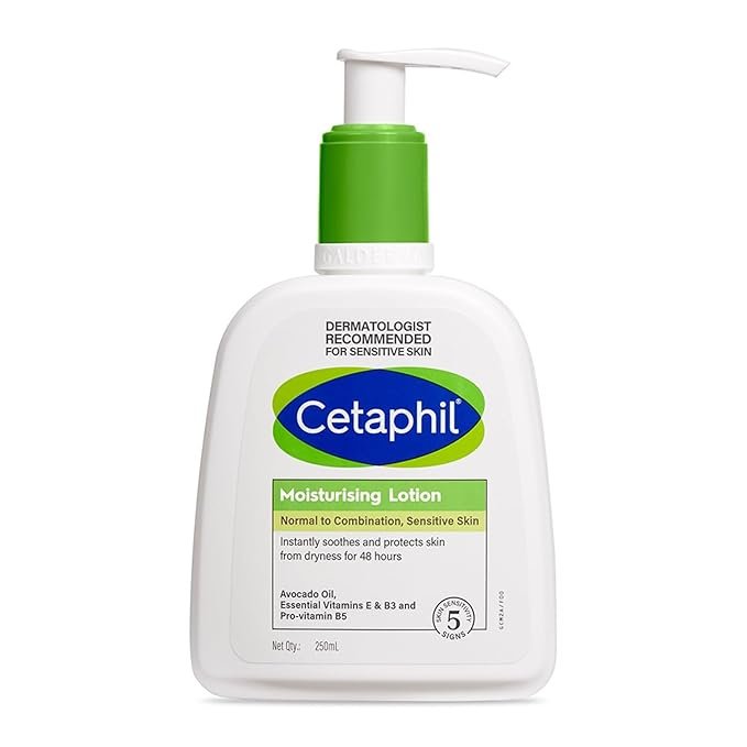Cetaphil Moisturising Lotion | For Normal to Combination & Sensitive Skin | 48H Hydration with Avocado Oil, Vitamin E, B3 & Pro-Vitamin B5 | Instantly Soothes & Protects Dry Skin | 250ml