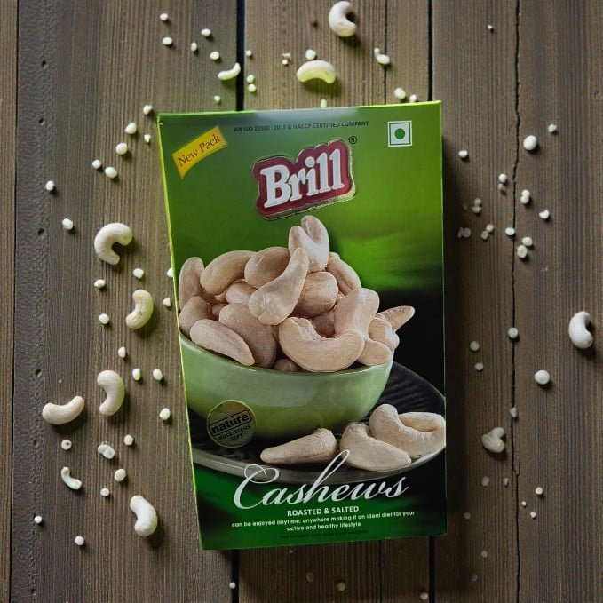 Brill Roasted & Salted Cashews 250g – Premium Quality Crunchy Kaju | Perfect Healthy Snack