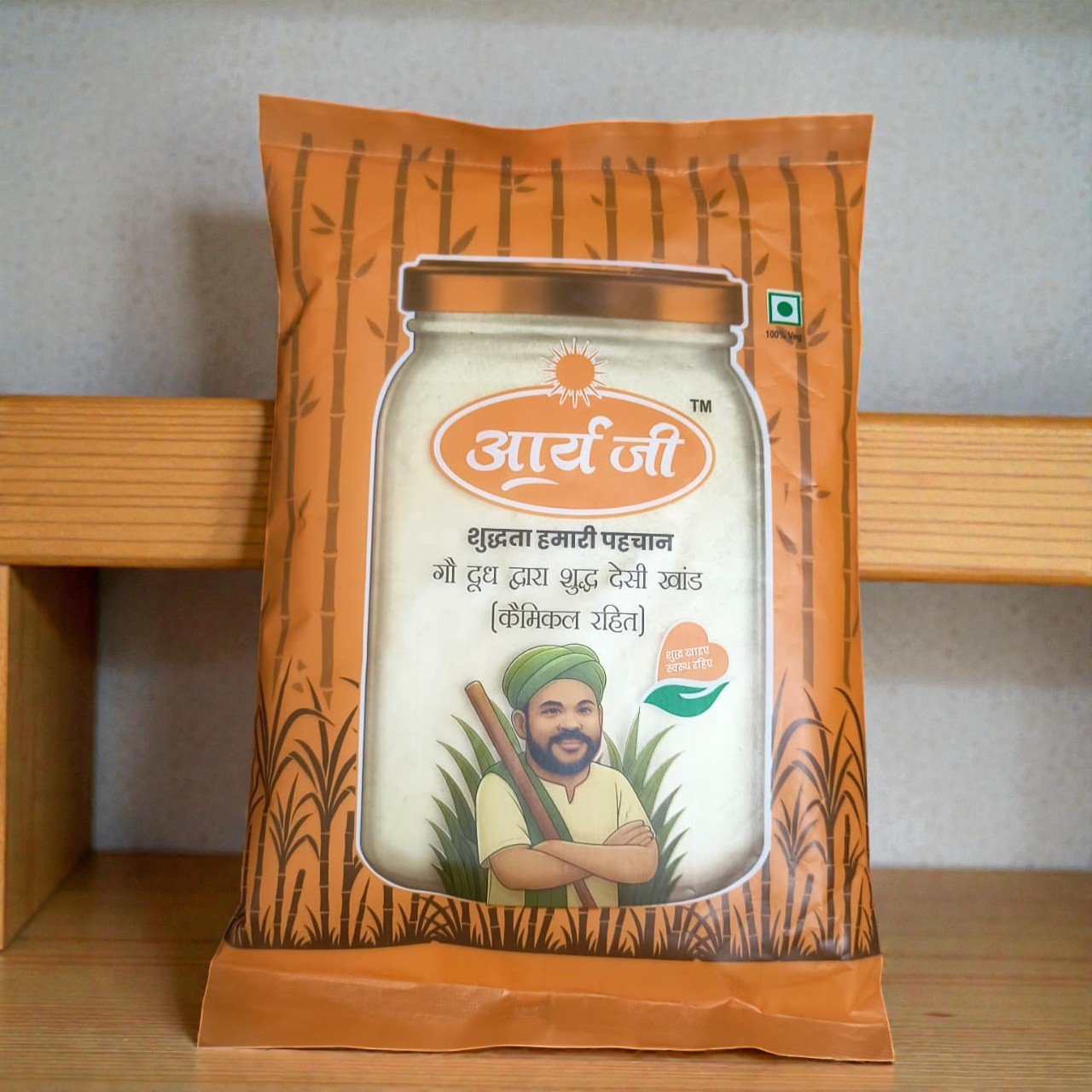 Aarya Ji Purity Is Our Identity – Pure Desi Khand Made with Cow Milk | Chemical-Free & Naturally Healthy | 1kg