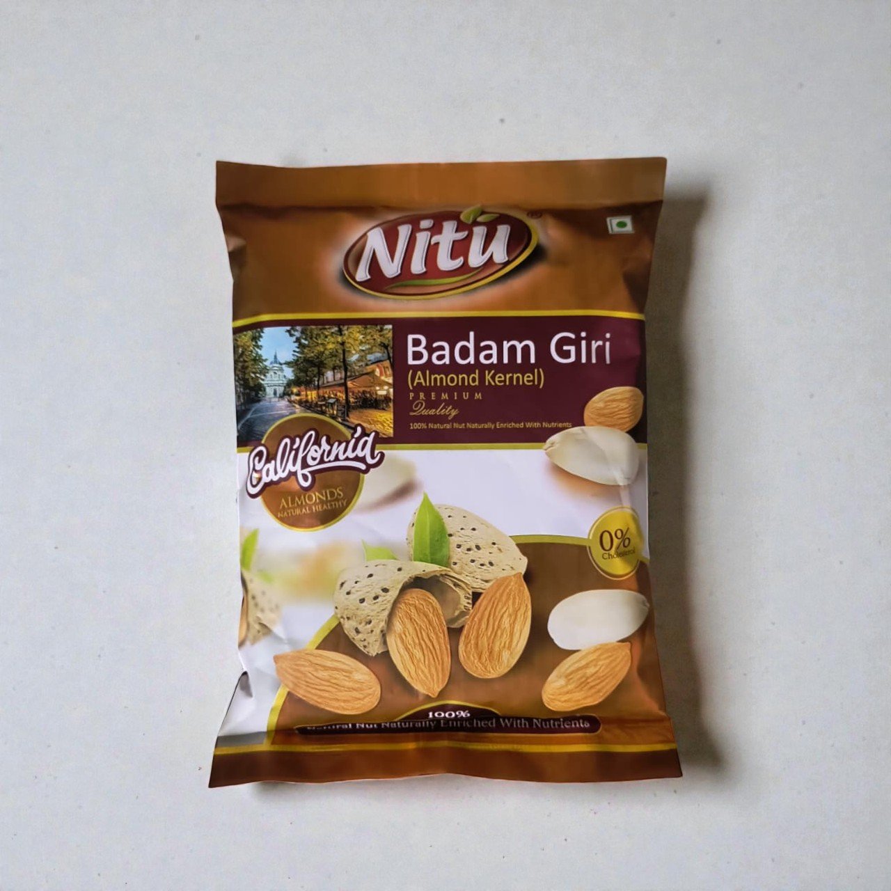 Nitu Badam Giri Almond Kernels 250g – Premium Quality 100% Natural California Almonds | Nutrient-Rich Healthy Nuts