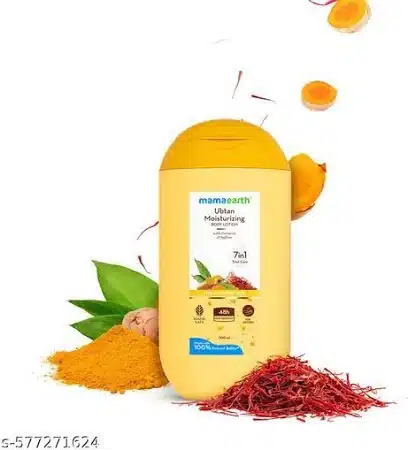 Mamaearth Ubtan Moisturizing Body Lotion 100ml | With Turmeric & Saffron for Glowing Skin