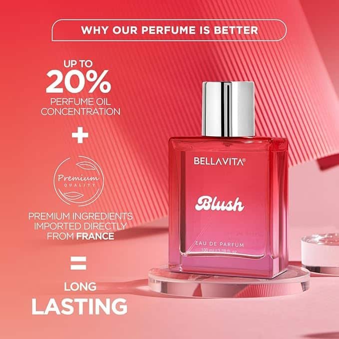 Bellavita Blush EDP Perfume – Long Lasting Fruity & Woody Perfume 100 ml